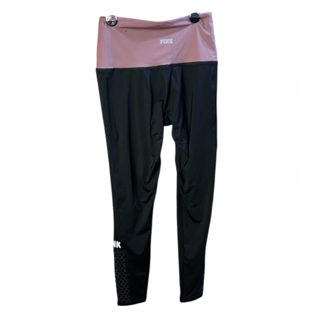Pink Victoria secret ultim leggings black with mauve band size XS